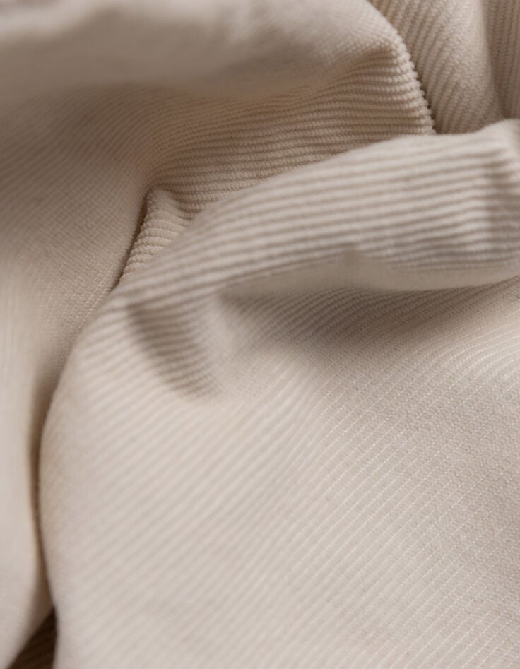 Herren-Chino aus geripptem Samt in Ecru mit geradem Bein-10