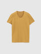 Grijsgroen T-shirt De Essential biokatoen V-hals Heren-5