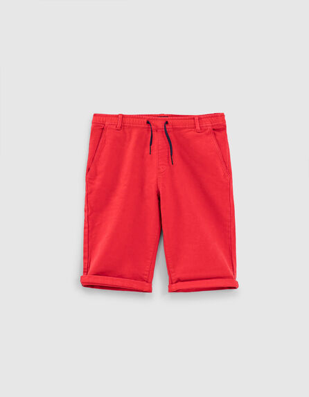 Medium red Bermudas with elasticated waist