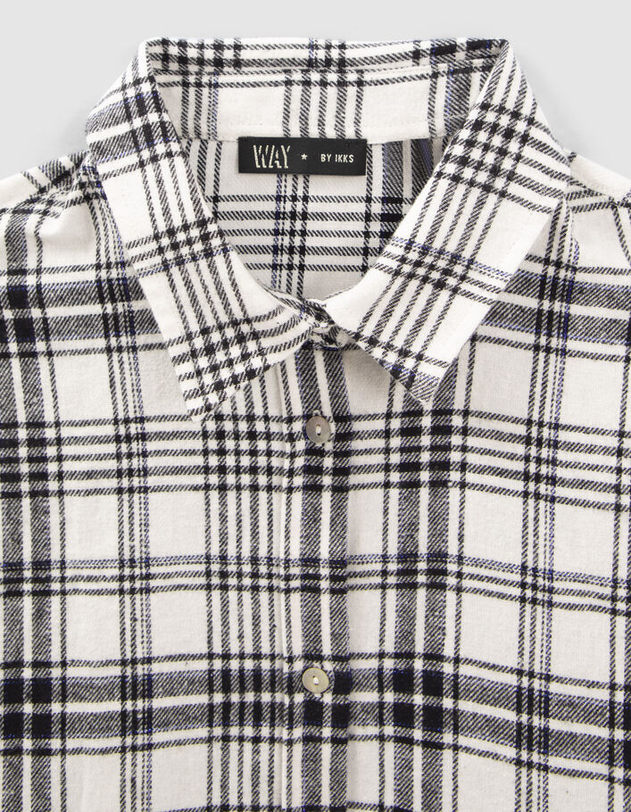 Girls’ black and white checked shirt-3