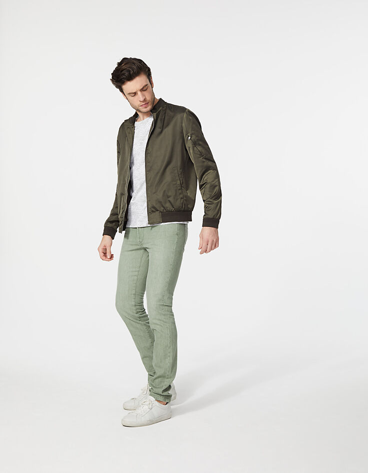 Men’s khaki foliage print T-shirt-6 Men’s khaki foliage print T-shirt-6