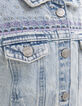 Chaqueta vaquera azul delavado y bordados niña-5