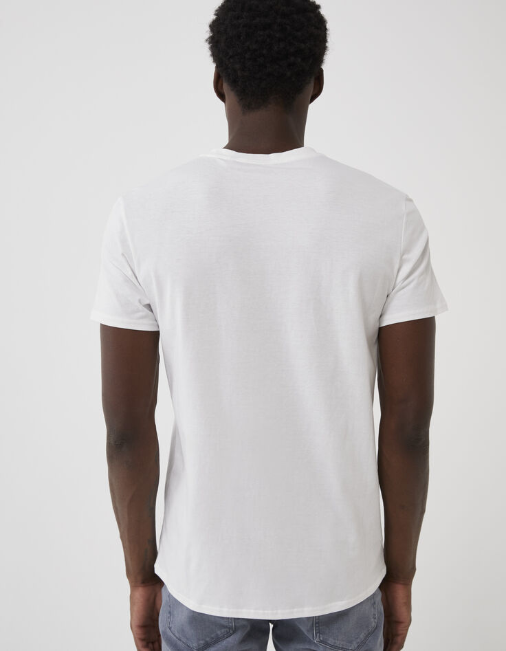 Off White Herren-T-Shirt mit Arty-Motiv-3