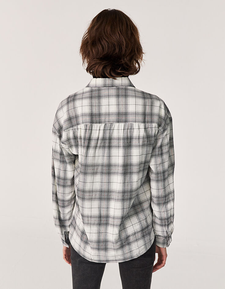 Chemise oversize à carreaux femme-3
