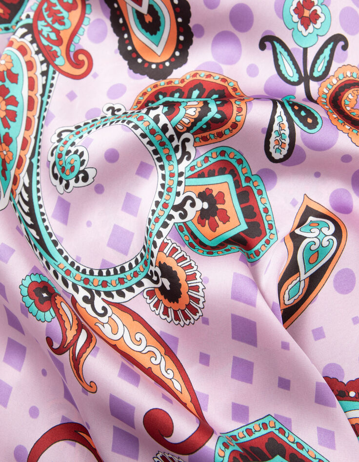 Women’s marshmallow recycled dress with XL paisley print-6