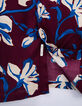Men’s burgundy XL flower print REGULAR shirt-4