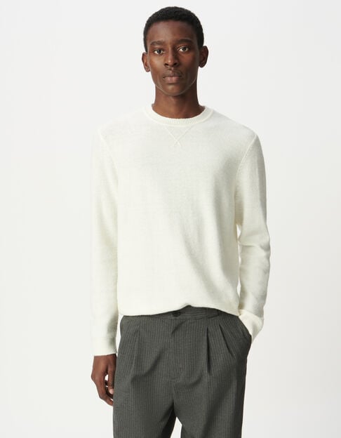 Pull écru tricot détail fantaisie Homme - IKKS