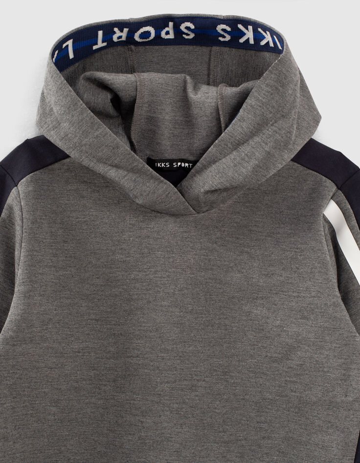 Sweat sport gris avec dos noir garçon-2