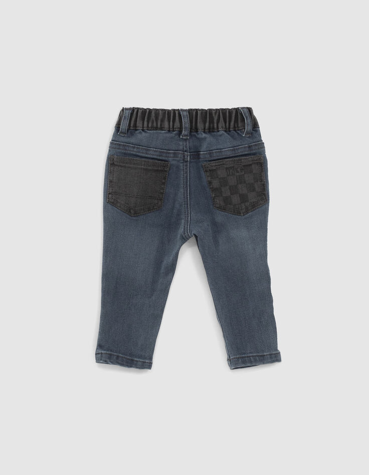 Jean blue vintage avec oppo black used garçon-3