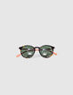 Lunettes solaires mixtes à écailles branches abricot-5