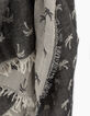 Zwarte herensjaal palmenjacquard-4