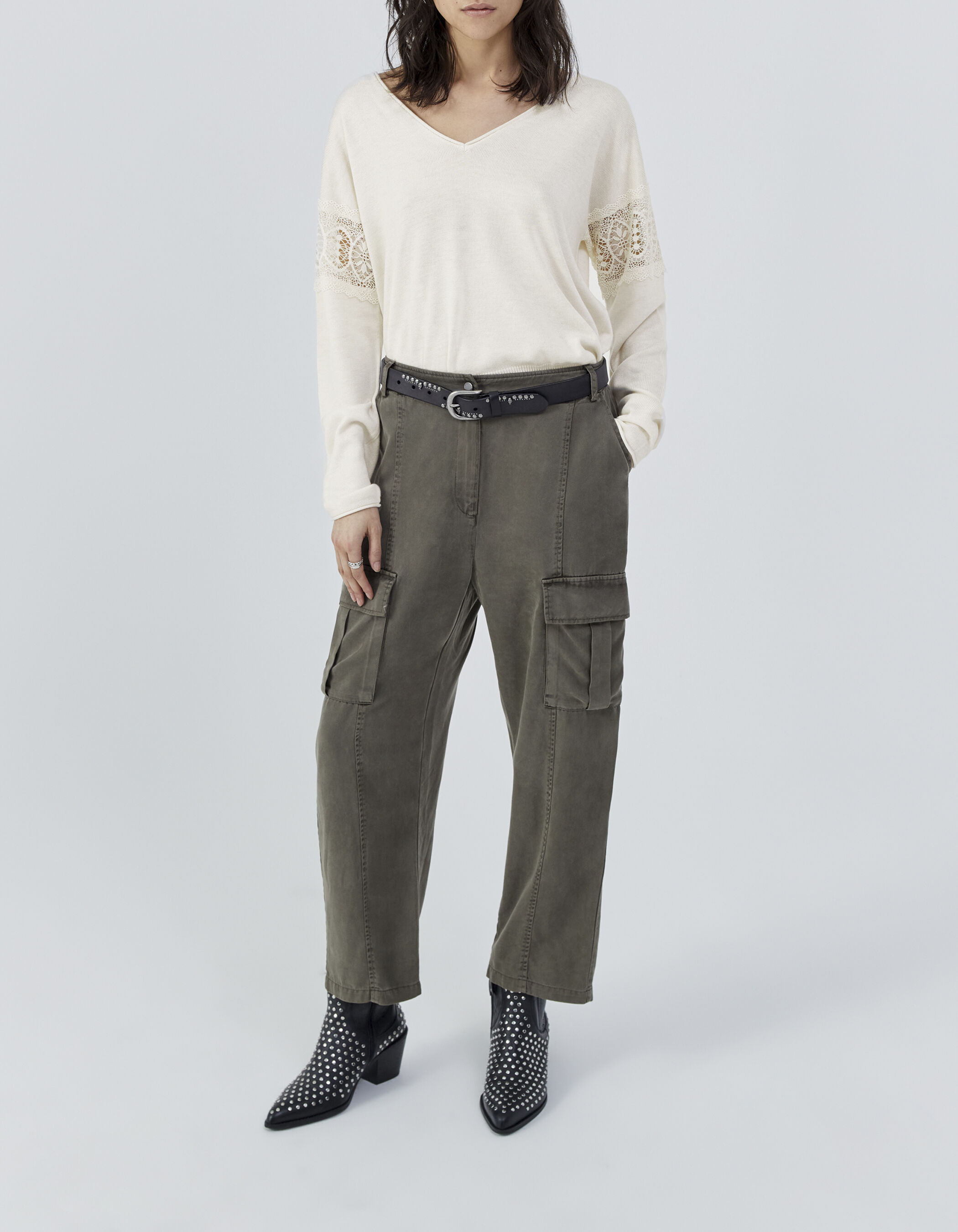 Pantalon ecru hot sale femme zara