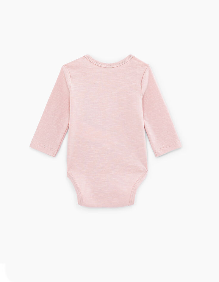 Body rose pâle à personnaliser en coton bio bébé-3
