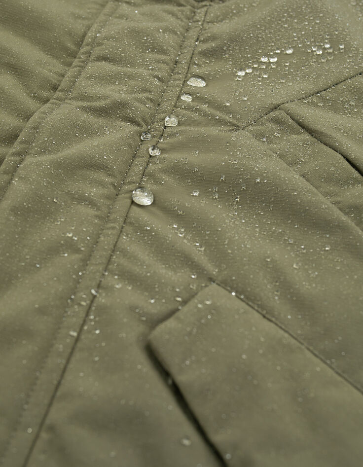 Parka 3 en 1 kaki et bomber silver réversible garçon-5