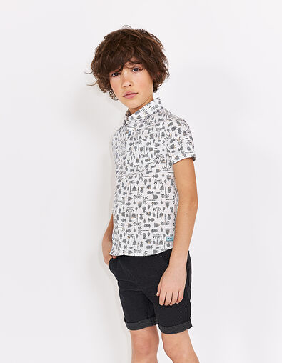 Boys&rsquo; black dotted jacquard chino Bermudas - IKKS