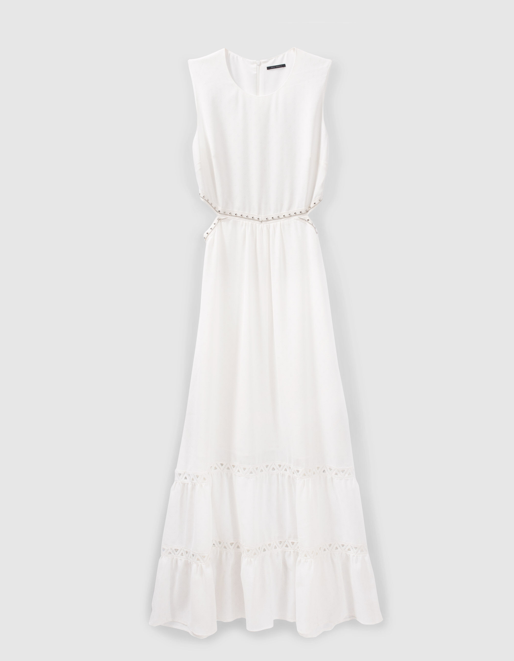 Robe longue blanche recyclee Femme IKKS