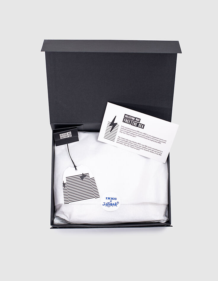 IKKS x JISBAR ecru striped sailor T-shirt-5