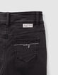 Vaqueros bootcut grises bolsillo detrás bordado niña-6