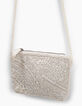 Sac à main blanc optique brodé perles fille-1