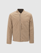 Men’s khaki/beige reversible light padded jacket-8