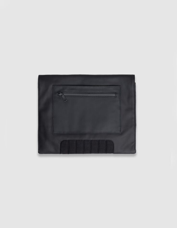Pochette ordinateur noire nylon effet gomme Homme-3