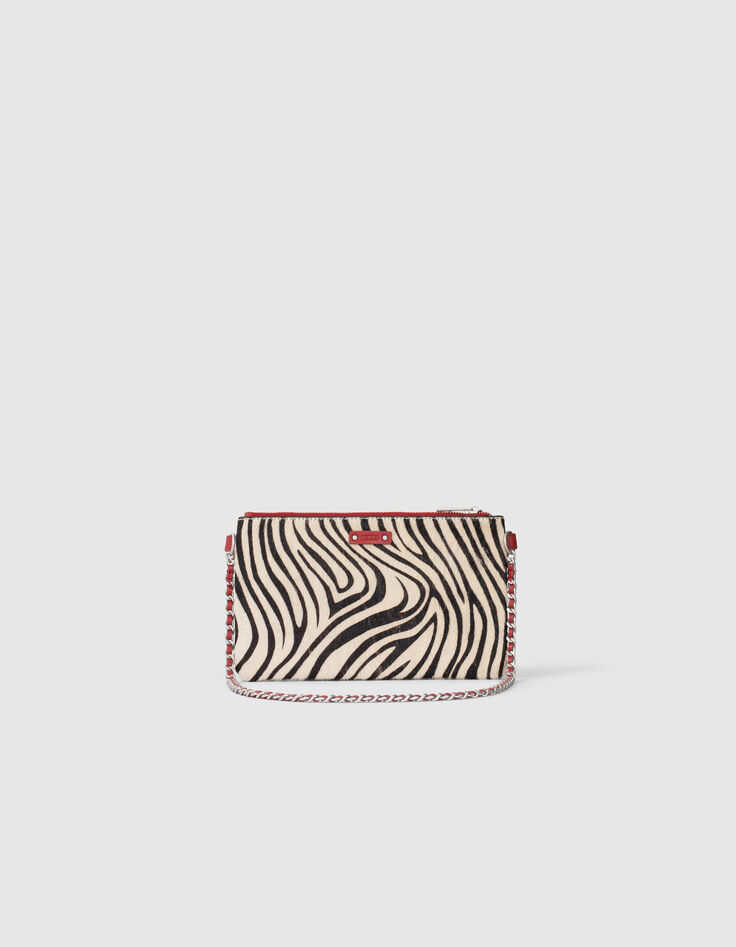 Women’s zebra pony calfskin leather 111 clutch-1