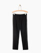 Pantalon noir à bandes pailletées fille-3