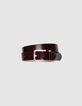 Bordeauxroter Damengürtel Lackleder-1