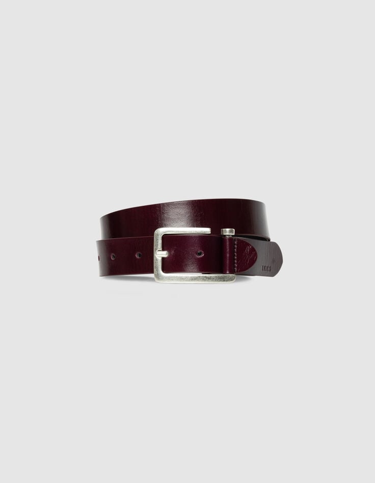 Bordeauxroter Damengürtel Lackleder-1 Bordeauxroter Damengürtel Lackleder-1