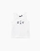2-in-1-Mädchen-T-Shirt mit Streifen und Top mit Stickerei-3