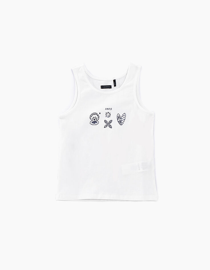 2-in-1-Mädchen-T-Shirt mit Streifen und Top mit Stickerei-3