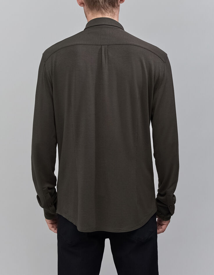 Chemise REGULAR dark green maille ULTRA MOBILITY Homme-3