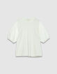 Tee-shirt oversize vert coton bio bi-mati&egrave;re Femme-6