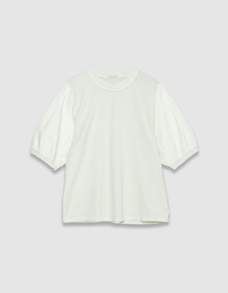 Tee-shirt oversize vert coton bio bi-mati&egrave;re Femme-6
