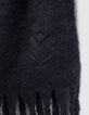 Echarpe noire 3 boutons Femme-4