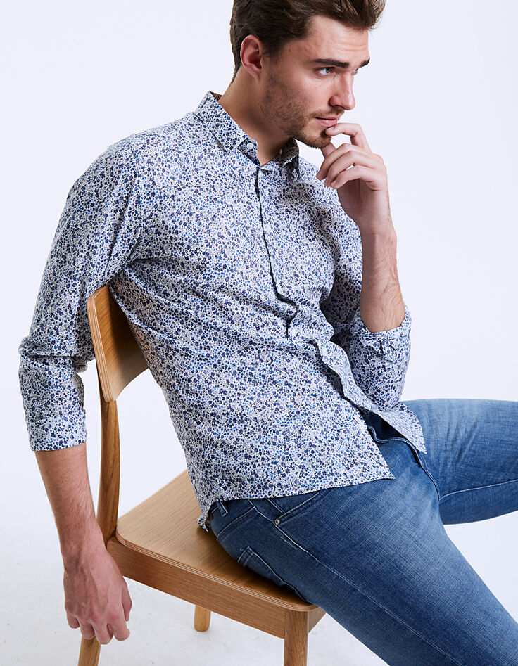 Camisa slim Liberty flores stone Hombre-1 Camisa slim Liberty flores stone Hombre-1