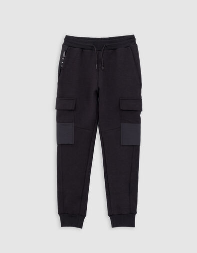 Ch&aacute;ndal bimaterial negro con bolsillos para ni&ntilde;os - IKKS