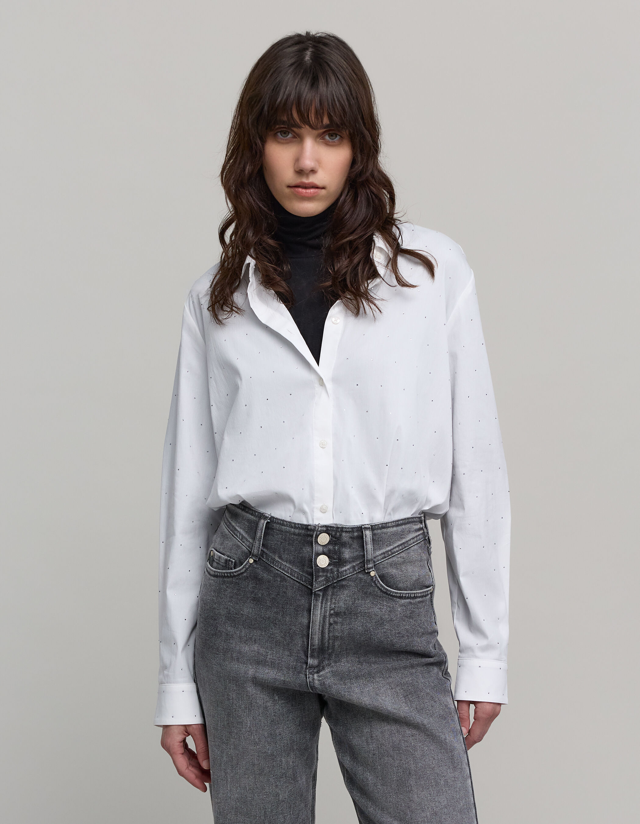 Chemise blanche strass all over Femme IKKS