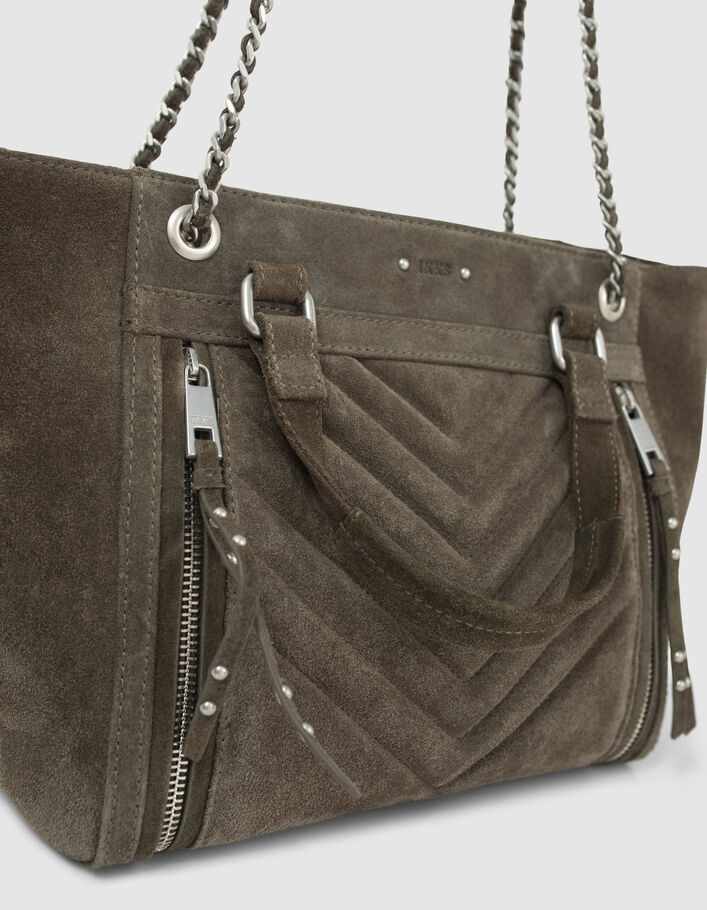 Sac cabas 1440 MEDIUM KAKI matelassé chevron femme