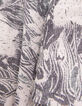 Gebloemde maxi meisjesjurk in ecru jacquard-8