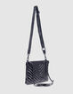 Women's 1440 Reporter clutch bag in black leather-2