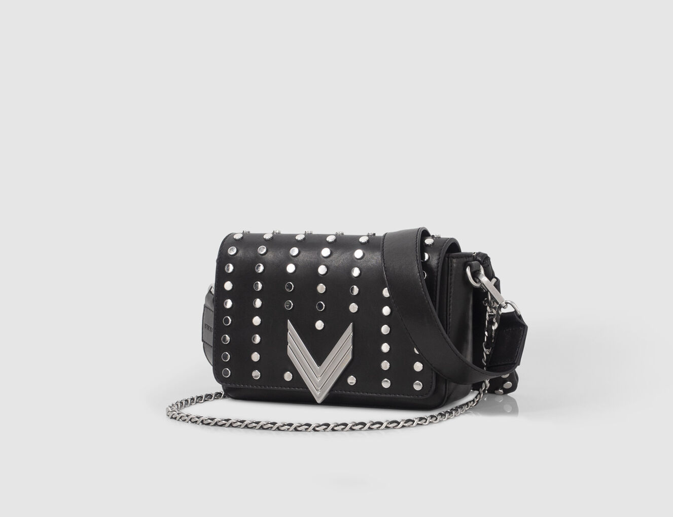 Women’s black leather 111 BRONX with XL studs-2