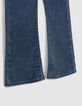 Blaue Flare-M&auml;dchenjeans mit Halstuchg&uuml;rtel-8