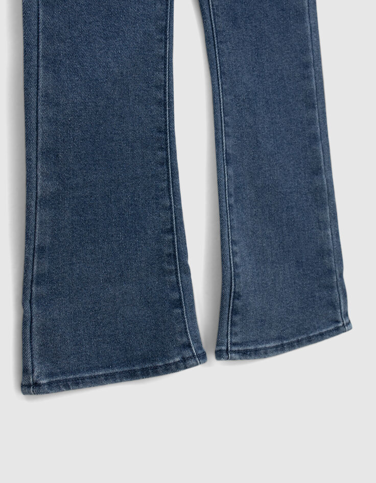 Blaue Flare-M&auml;dchenjeans mit Halstuchg&uuml;rtel-8