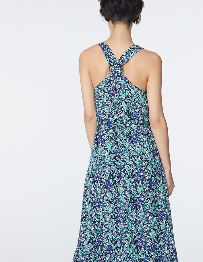 Vestido largo de viscosa estampado Sea Flowers -3