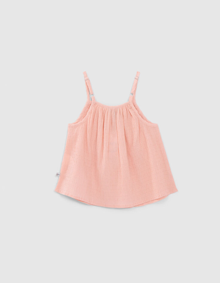 Caraco pêche tissu gaufré fille-3