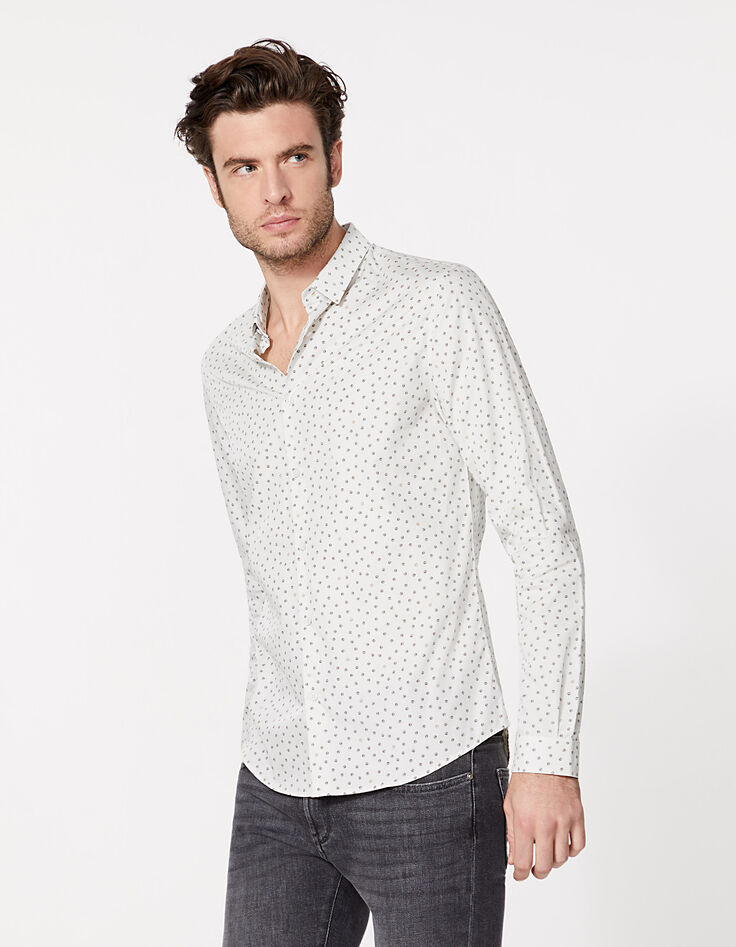 Men’s off white mini peace & love SLIM shirt-2 Men’s off white mini peace & love SLIM shirt-2