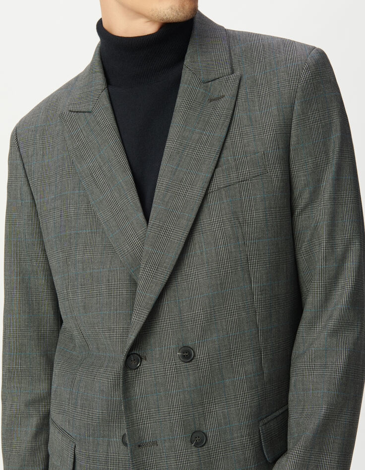 Grijze blazer ruitmotief Heren-4 Grijze blazer ruitmotief Heren-4