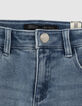 Vaqueros straight stone blue con bordados niña-3