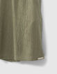 Girls&rsquo; khaki flowery strappy camisole-6